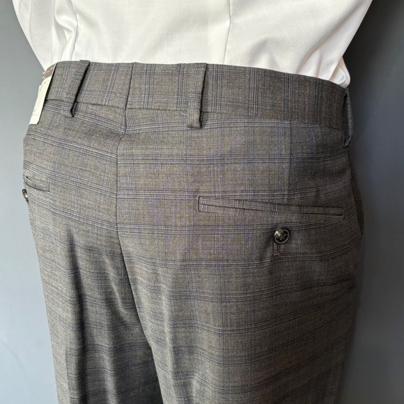 New Ben Sherman Bexley Windowpane Suit | 40R / 34W | Dark Gray Stretch Wool - Picture 15 of 16
